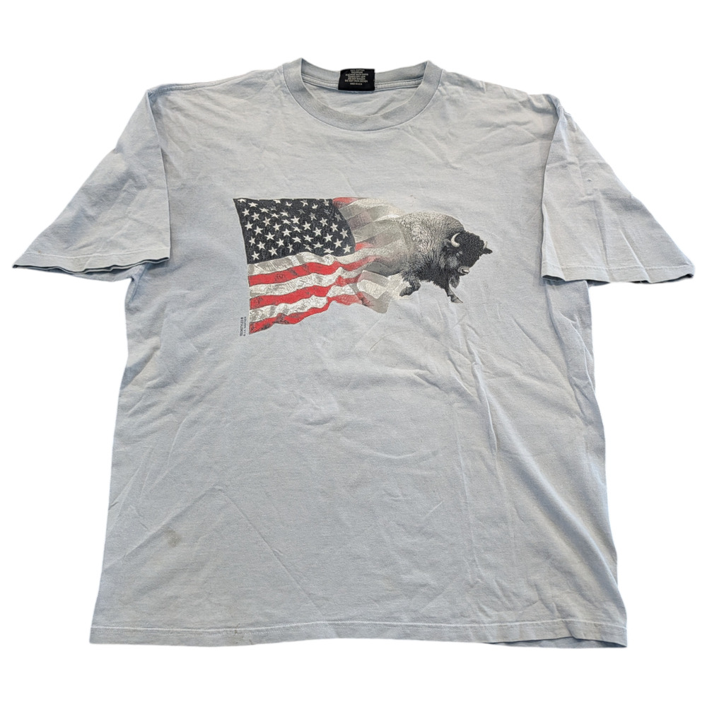 90's/ Y2K American Flag with American Buffalo T shirt